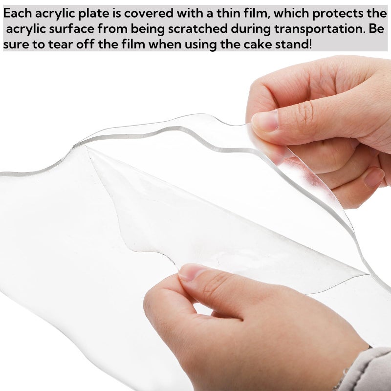 Goaste 4 Tier Acrylic Cupcake Tower Stand, 12 Inch Square Tower Cupcake Display Holder, Clear Dessert Pastry Tower with Rod Feet for 52 Cupcakes, Display for Wedding, Birthday Party, Baby Shower - Image 4