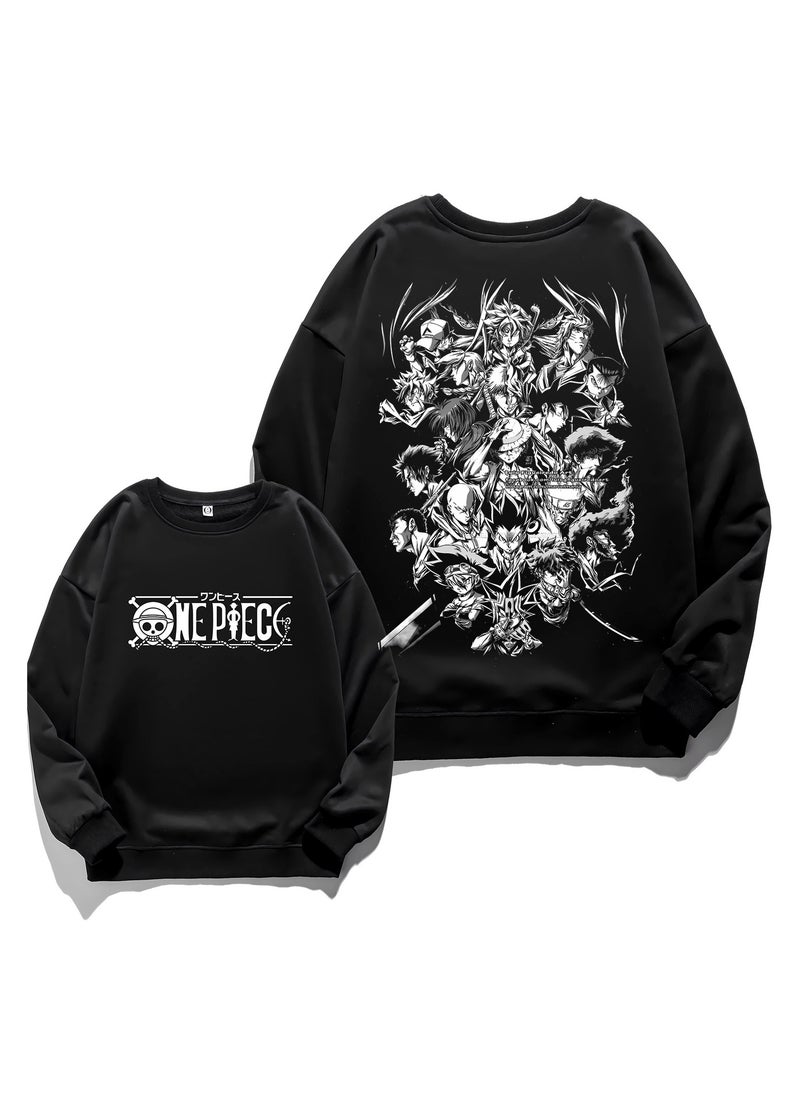 KUYING New One Piece Retro Washed Round Neck Hoodie  - Image 1