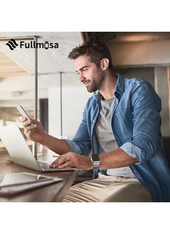 Fullmosa Fullmosa Compatible Apple Watch Band Ultra 49mm, Stainless Steel Mesh Loop Magnetic Clasp iWatch Strap with TPU Case for Apple Watch Series Ultra Ultra 2 8 7 6 5 4 3 2 1 SE SE2 (Silver)  - Image 3