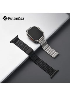 Fullmosa Fullmosa Compatible Apple Watch Band Ultra 49mm, Stainless Steel Mesh Loop Magnetic Clasp iWatch Strap with TPU Case for Apple Watch Series Ultra Ultra 2 8 7 6 5 4 3 2 1 SE SE2 (Silver)  - Image 2