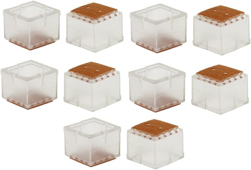 klarako 10 Pieces Chair Leg Caps Feet Pads Furniture Table Covers Floor Protector Silicone Round Square Rectangle Legs klarako30klarako35mm - Image 4