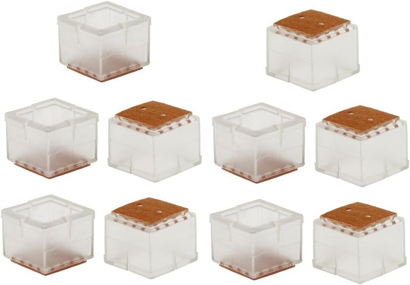 klarako 10 Pieces Chair Leg Caps Feet Pads Furniture Table Covers Floor Protector Silicone Round Square Rectangle Legs klarako30klarako35mm - Image 1