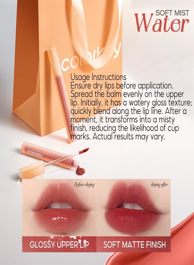COLORKEY Soft Matte Water Lip Tint, Matte Finishs, Long-Lasting, Moist Fit Without Stickiness, Moisturized, Waterproof, Liquid Lipstick, Nude lip color (R347 Night Rose) - Image 4