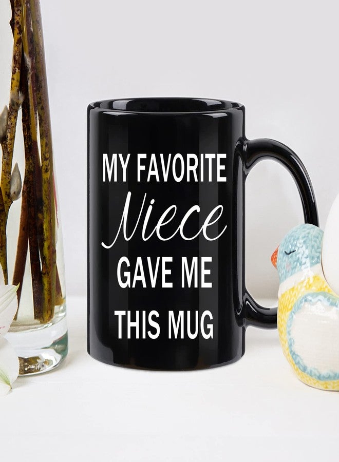 WENSSY Uncle Gifts, My Favorite Niece Gave Me This Mug, Birthday Father's Day Gift for Uncle 11 Oz Black - Image 4
