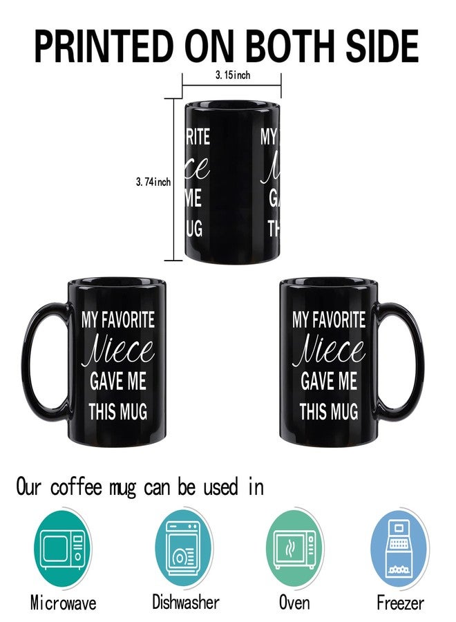 WENSSY Uncle Gifts, My Favorite Niece Gave Me This Mug, Birthday Father's Day Gift for Uncle 11 Oz Black - Image 5