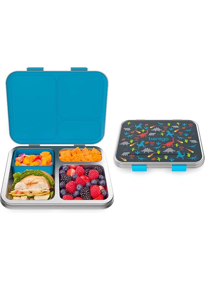 Kids Stainless Steel Prints Leak Resistant Lunch Box New Improved 2022 Bento Style With Updated Latches 3 Compartments And Bonus Container Eco Friendly Dishwasher Safe Bpa Free Dinosaur - pzsku/ZF0C8DA795002DA27372AZ/45/_/1719637457/e3ff339d-a219-4c74-a428-a47502ee5258