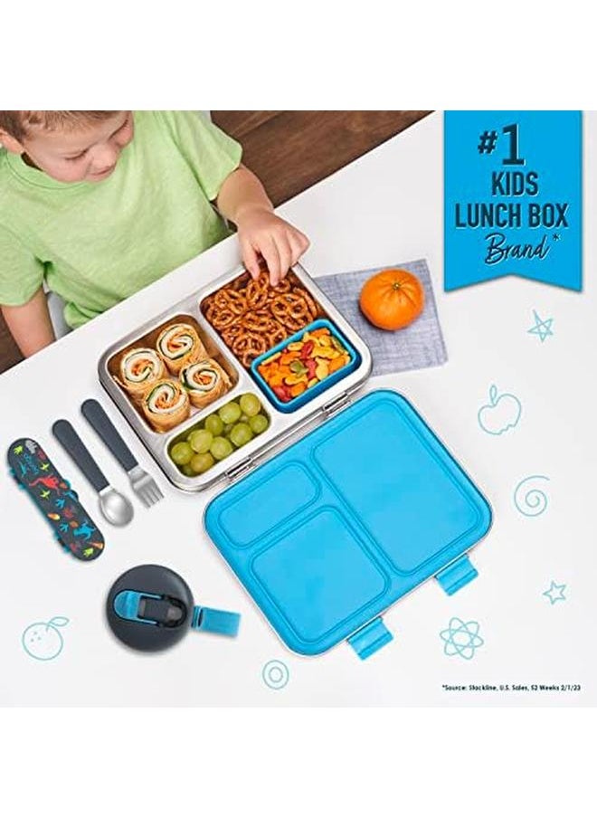 Kids Stainless Steel Prints Leak Resistant Lunch Box New Improved 2022 Bento Style With Updated Latches 3 Compartments And Bonus Container Eco Friendly Dishwasher Safe Bpa Free Dinosaur - pzsku/ZF0C8DA795002DA27372AZ/45/_/1719637459/fd6ebf1b-fd85-4b41-bb8f-74d381402feb