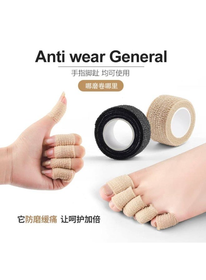 1 Roll 2.5cm Width x 4m Length Adhesive Bandage Tape,Skin Color Plaster Roll,Breathable High Elastoplast Tape,Tearable Anti Slip Fabric Plaster Roll,for Stool Leg Silent Anti-Scratch - Image 3