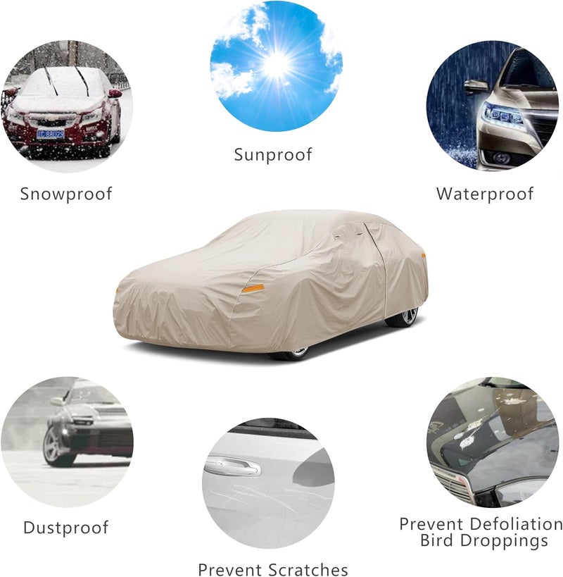 JURMON Heavy Duty Outdoor Car Cover for Chevrolet Corvette - All Weather Protection - Image 4