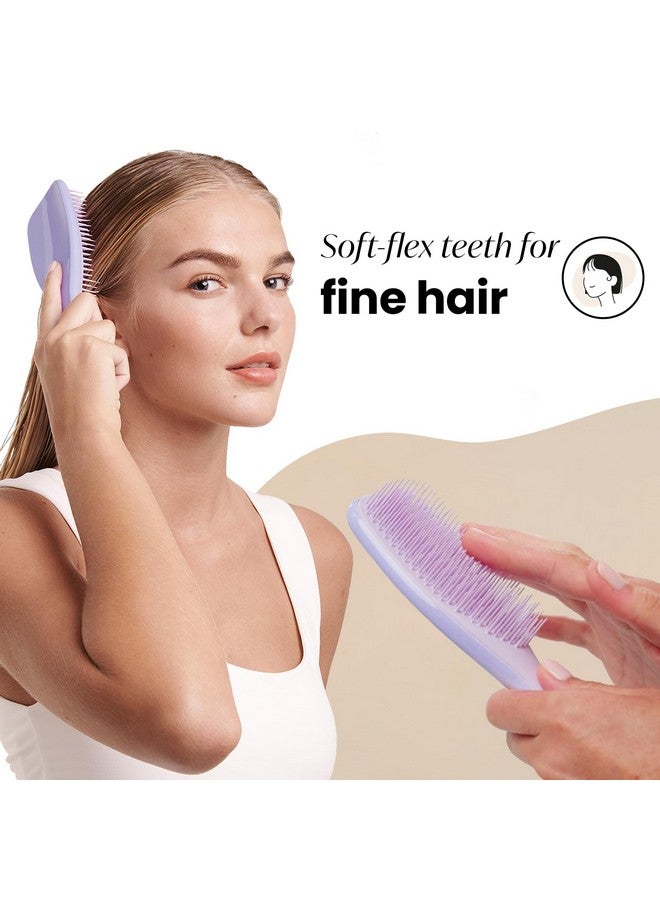 Tangle Teezer Ultimate Detangler Brush, Dry & Wet Hair Brush, Reduces Breakage for Color-Treated, Fine, & Fragile Hair Types, Hypnotic Heather - Image 3