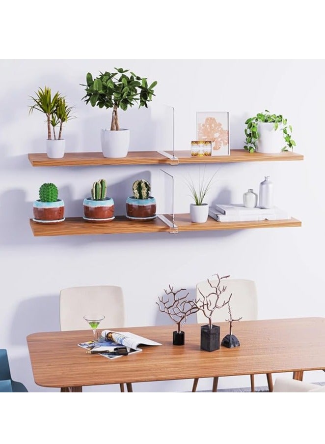 8 Pack Acrylic Shelf Dividers for Closets Clear Closet Shelf Organizer Closet Separator Kitchen Cabinets Shelf for Bedroom Kitchen Office - Image 5