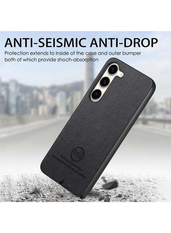 erorex Case For Samsung Galaxy S23+ 5G Twill Fabric Leather Skin Back Phone Case - Image 4