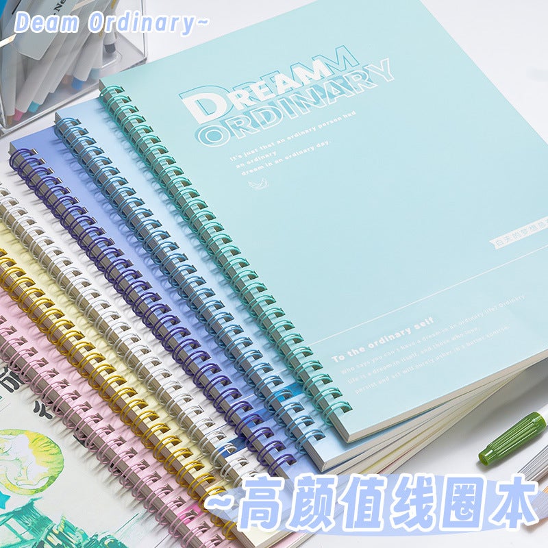 Ultra-Thick Student Coil Notebook B5 Horizontal Line Diary Ins High-Looking A5 Junior High School Students Postgraduate Entrance Examination Large Notebook - Image 3
