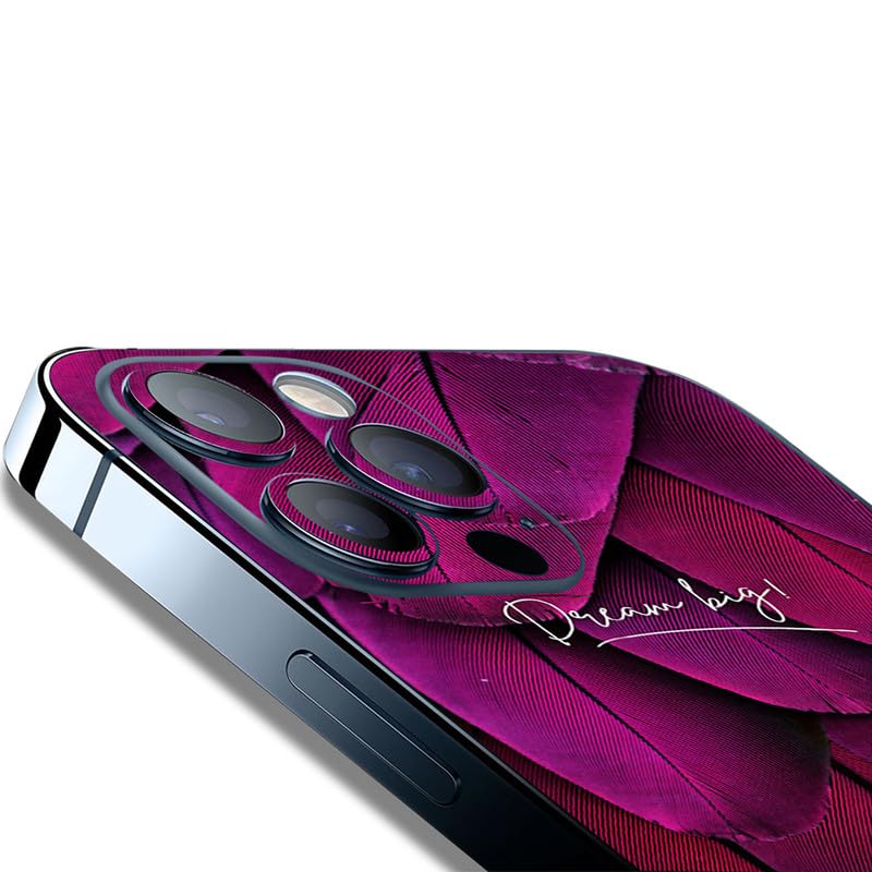 FCS Printed Designer Vinyl Mobile Back Skin Sticker for Samsung Galaxy A34 (Pink Feather -57) - Image 2