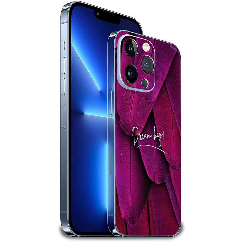 FCS Printed Designer Vinyl Mobile Back Skin Sticker for Samsung Galaxy A34 (Pink Feather -57) - Image 3