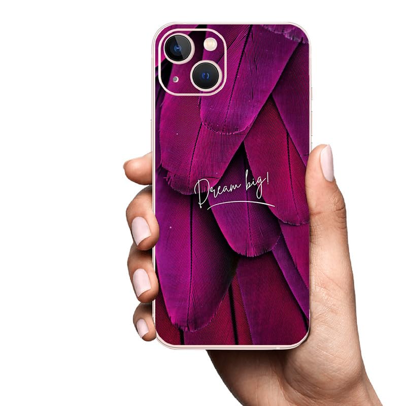 FCS Printed Designer Vinyl Mobile Back Skin Sticker for Samsung Galaxy A34 (Pink Feather -57) - Image 5