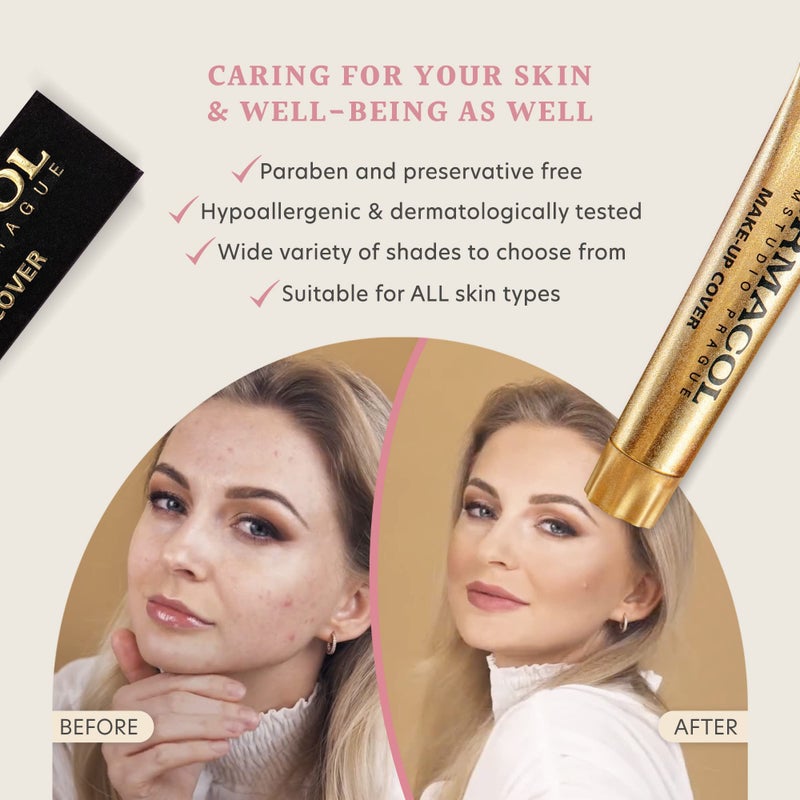 Dermacol Mini Full Coverage Foundation 13g, Liquid Matte Makeup with SPF 30, Waterproof Foundation for Oily Skin, Acne & Under Eye Bags, Long-Lasting Makeup Products Shade - 211 - Image 5