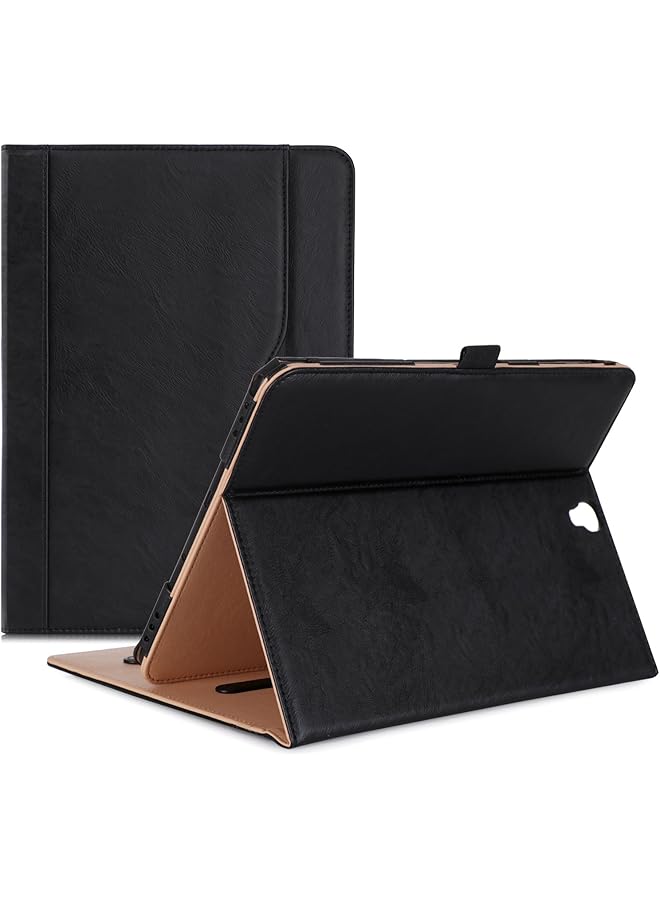 Procases Galaxy Tab S3 9.7 Case Stand Folio Case Cover For Galaxy Tab S3 Tablet 9.7 Inch Sm-T820 T825 T827 With Multiple Viewing Angles Document Card Pocket -Black - Image 1