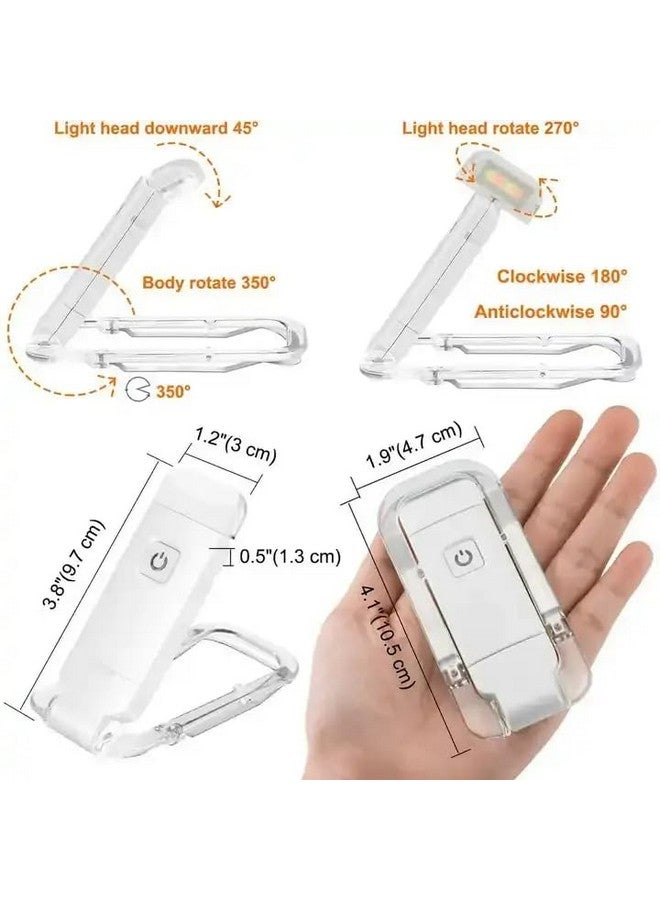 One94Store Book Lamp for Students, USB Rechargeable LED Study Light, 3 Brightness & Color Modes, Clip-On, Portable & Eye-Friendly (White) - Image 3