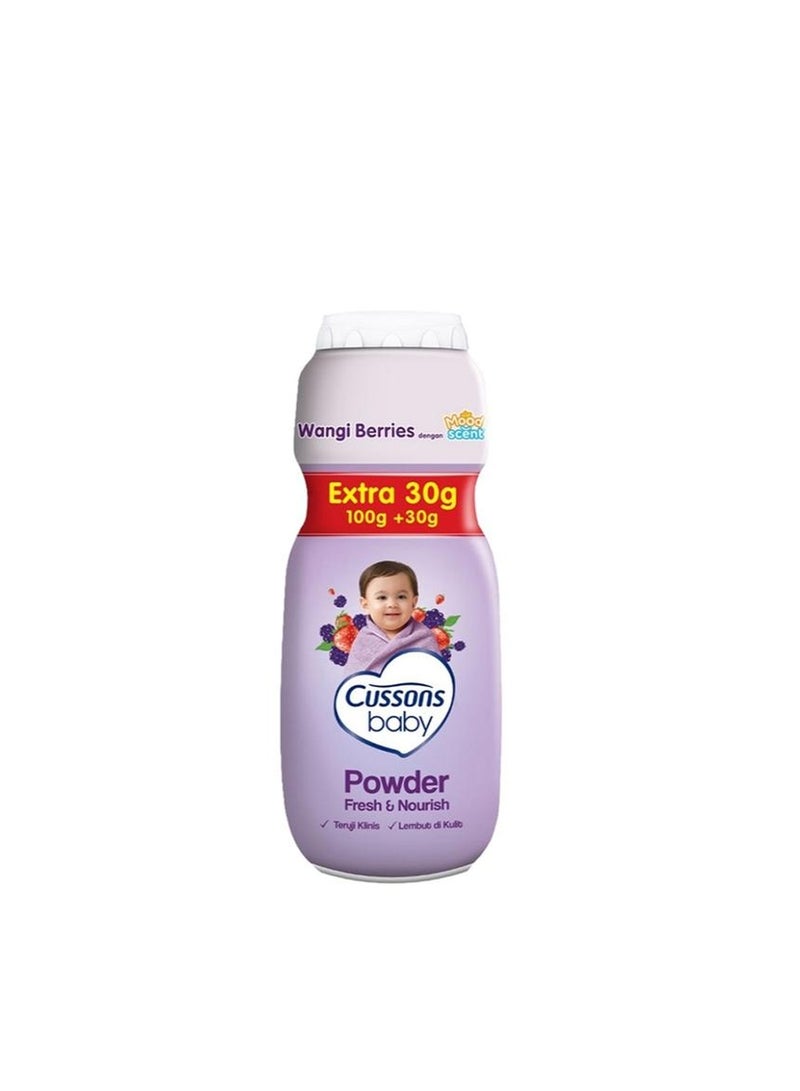 Cussons Baby Powder Fresh & Nourish Berry Scent (100g + 30g)