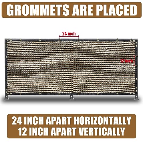 BADAO Brown 6FT X 50FT Outdoor Privacy Screen Fence & Mesh Shade Net Cover, Ideal for Garden and Backyard - Enhances Privacy for Fencing & Chain Link, Perfect for Patio Privacy Wall, Slats，Freestanding - Image 2