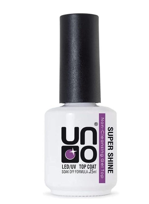 UNO Ultra Shiny UV LED Nail Top Coat 15 ml Clear Gel