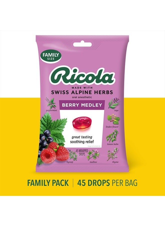 Ricola Berry Medley Throat Drops, 45 Count, Delicious Throat Relief & Care, Oral Anesthetic, Naturally Flavored - Image 2