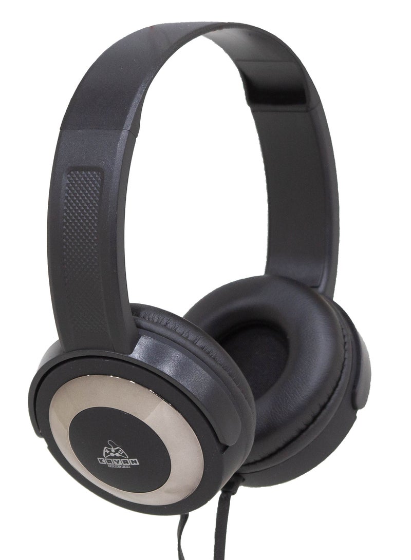 KAYAN KN-815 Stereo HiFi Headphones – Wired Over-Ear Headset with 3.5mm Jack, Extra Bass, Foldable Design, and Comfort Headband – Black / Gun - Image 1