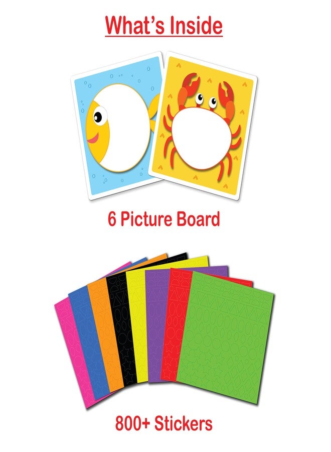 WONDRBOX Sticker Art Activity - Animal, Mess-Free Fun for Kids, 800+ 3D Foam Stickers, Craft Kits, DIY Scrapbooking Activity, Gifts for Boys & Girls Ages 3, 4, 5, 6, 7 - Image 2