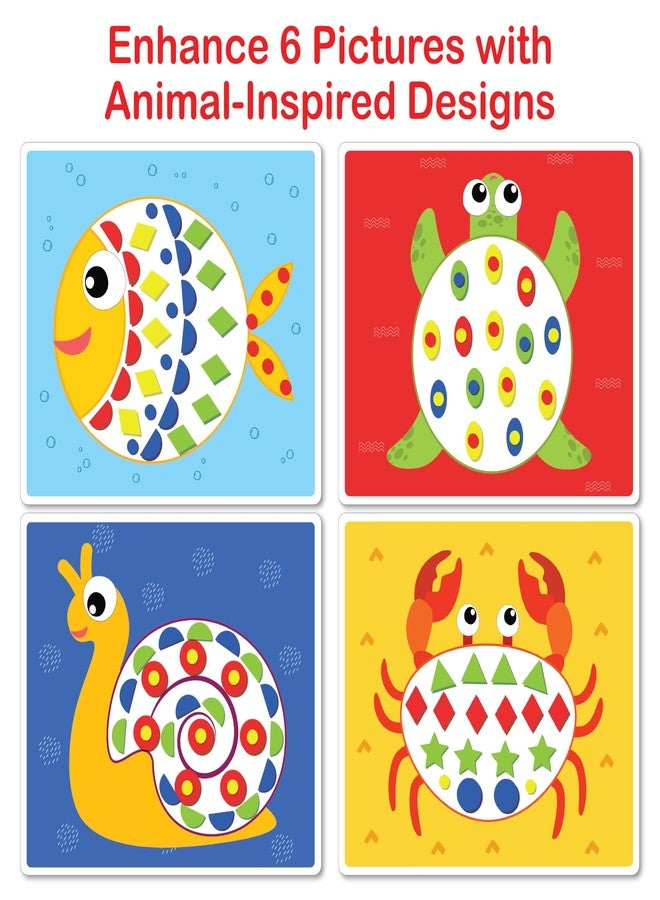 WONDRBOX Sticker Art Activity - Animal, Mess-Free Fun for Kids, 800+ 3D Foam Stickers, Craft Kits, DIY Scrapbooking Activity, Gifts for Boys & Girls Ages 3, 4, 5, 6, 7 - Image 3