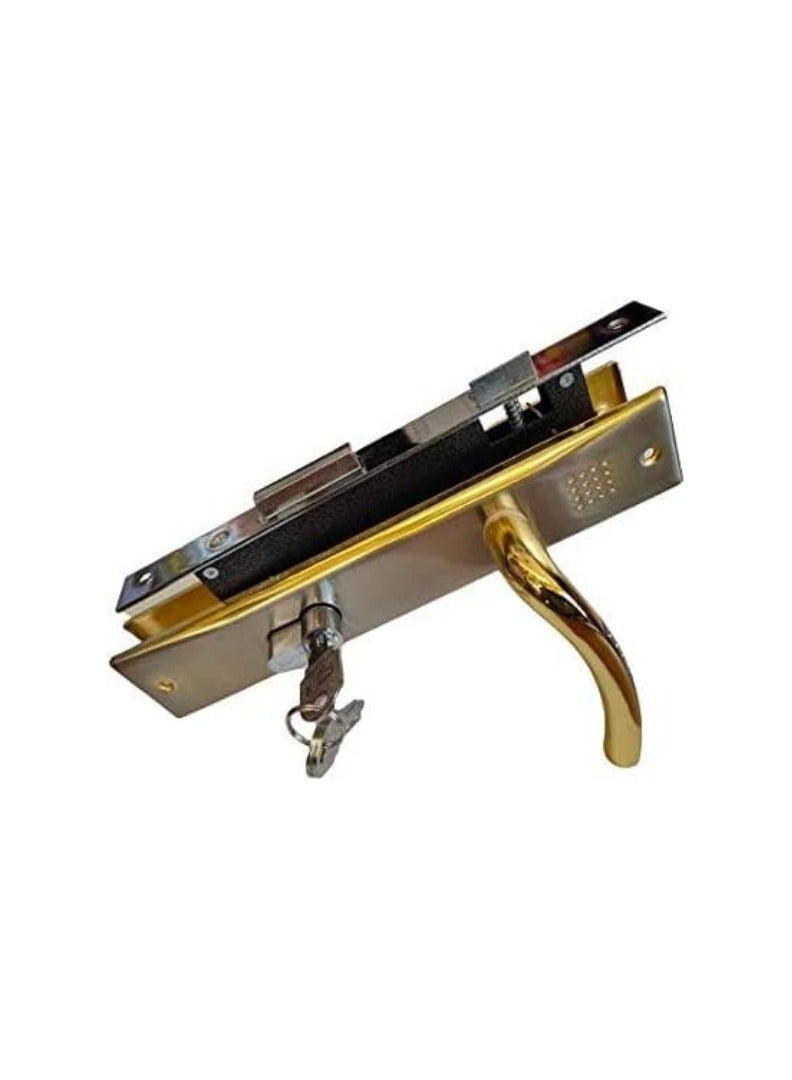 KNP KNP Lever Door Handle Lockset with Lockbody with 3 keys Gold combines durability with a stylish aesthetic, making it ideal for both residential and commercial spaces. 