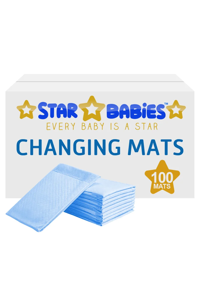 ستار بيبيز Star Babies Pink Disposable Changing Mats - Pack of 100