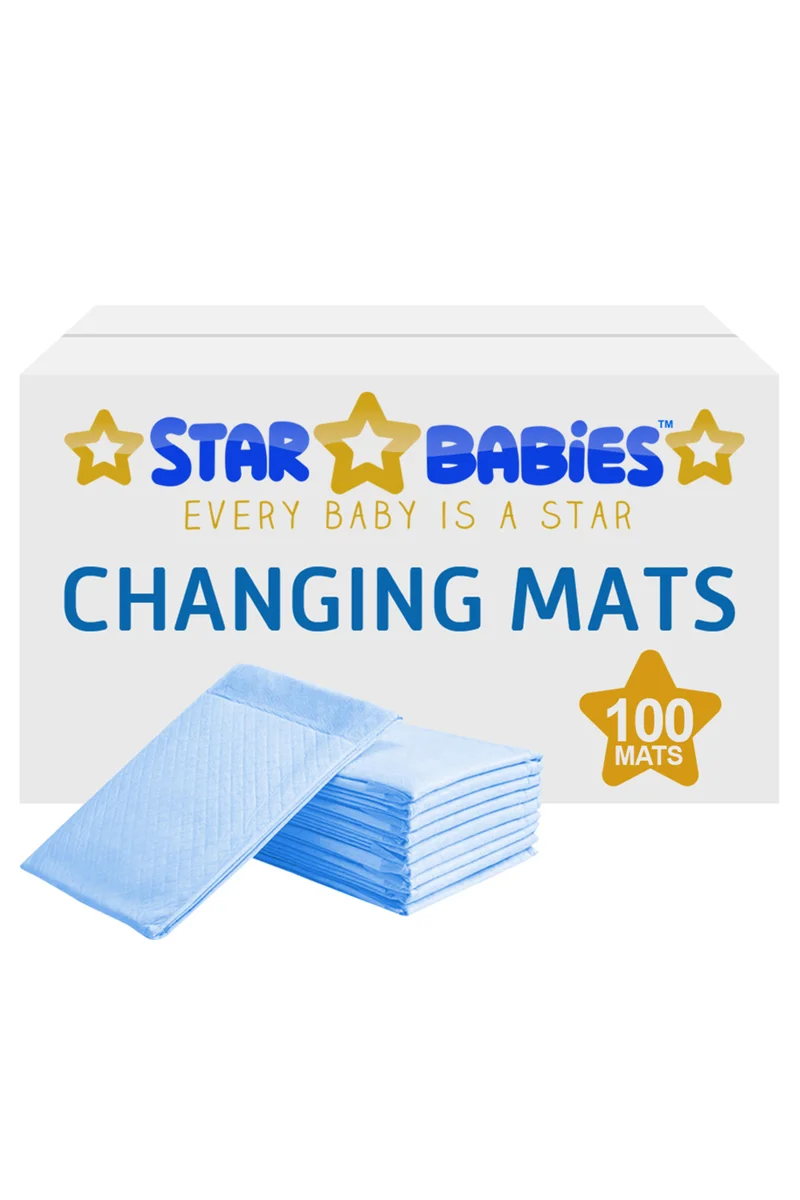 ستار بيبيز Star Babies Pink Disposable Changing Mats - Pack of 100