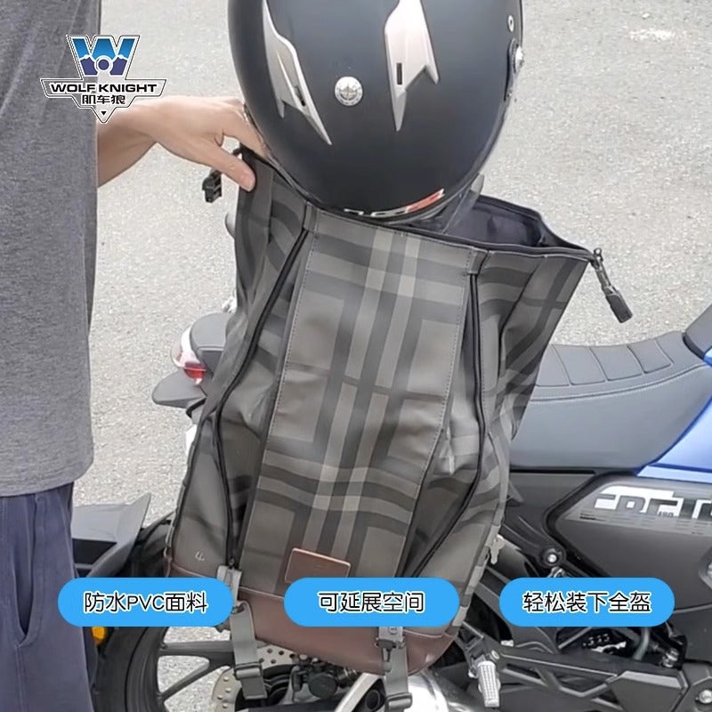 Muscle Car Wolf Suitable For Harley Street500/750 Side Bag Side Bag Can Be Installed Helmet Half Helmet Full Helmet With Lock Fast - Image 5