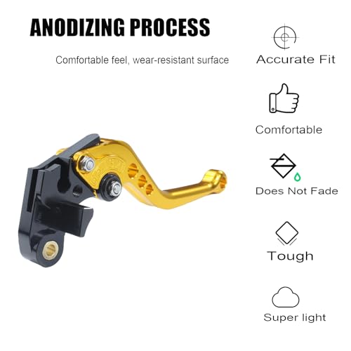 Adsspro CNC Aluminum Motorcycle Short Brake Clutch Levers Lever Handle for GSXR600 2006-2022 GSXR750 2006-2022 GSXR1000 2005-2006 GSXR1000 2009-2022 GSX-S1000/F/S/ABS 2015-2022 Motorbike - Image 3