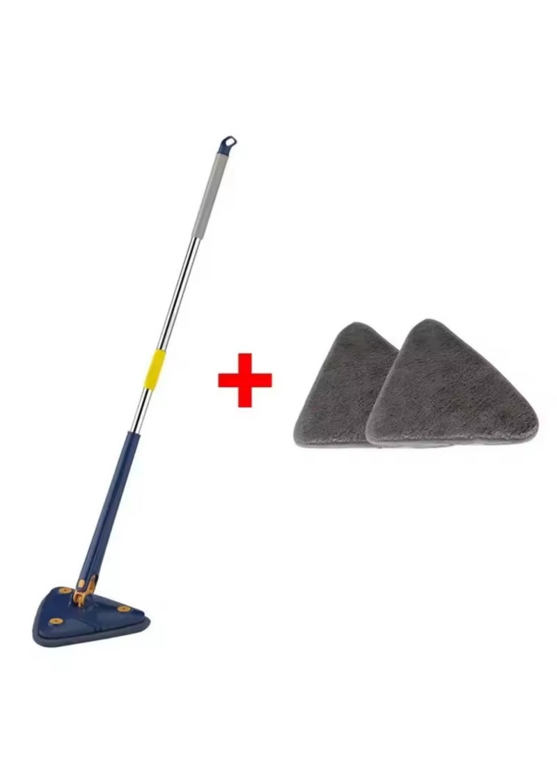 ممسحات بلاط ثلاثية القابض قابلة للتمديد ممسحات ثلاثية 360 درجة ممسحات ضغط أدوات تنظيف الجدران والأسقف ذاتية الدوران - Image 1