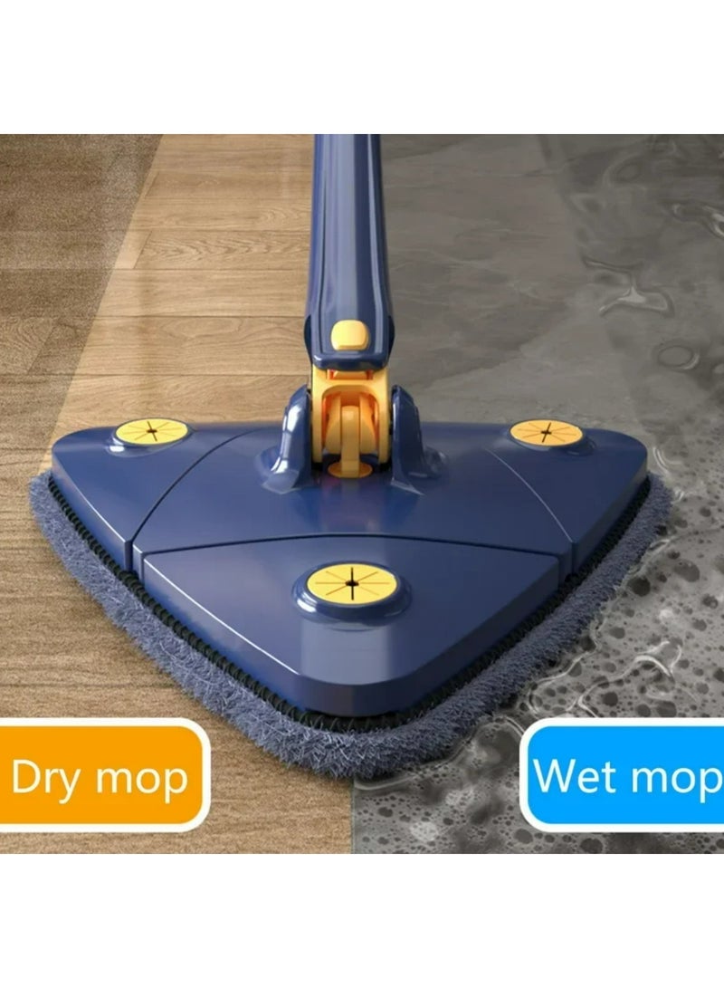 ممسحات بلاط ثلاثية القابض قابلة للتمديد ممسحات ثلاثية 360 درجة ممسحات ضغط أدوات تنظيف الجدران والأسقف ذاتية الدوران - Image 4