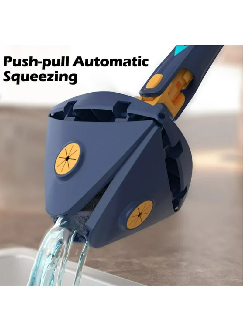 ممسحات بلاط ثلاثية القابض قابلة للتمديد ممسحات ثلاثية 360 درجة ممسحات ضغط أدوات تنظيف الجدران والأسقف ذاتية الدوران - Image 5