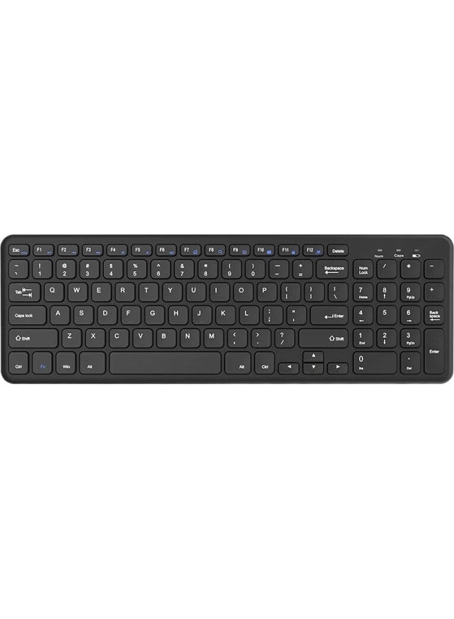 B.O.W Hangshi Hw156C Wireless Keyboard, Chocolate Keys, Ultra-Thin Portable Keyboard, Compatible With Laptops And Desktops, Office And Home Use Keyboard, Black - Image 2