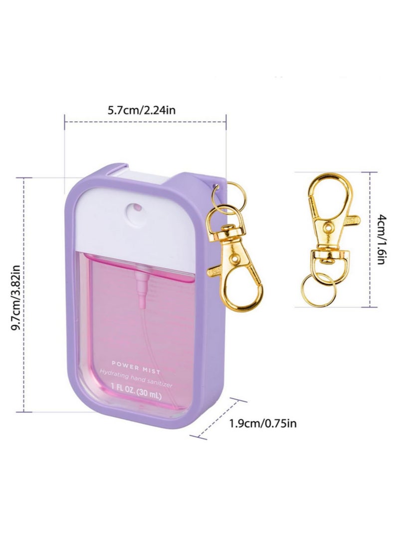 1PCS Silicone Case for Touchland Hand Sanitizer Spray Protective Case with Keychain for Power Mist and Glow Mist 1 fl oz Hand Sanitizer Spray Accessory - Image 2