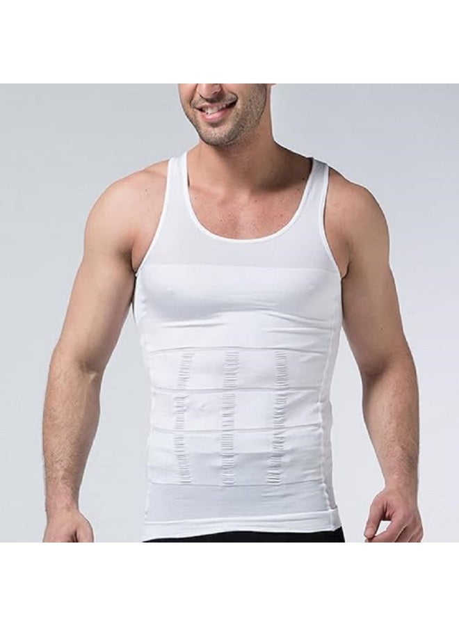 NAKXUS Mens Slimming Body Shaper Vest Shirt Mens Athletic Compression Shirt Slimming Body Shaper Tank Top Abs Abdomen Slim Vest Undershirt image 6