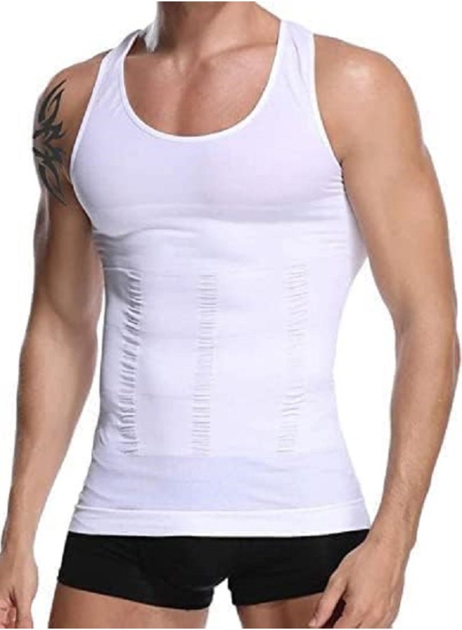 NAKXUS Mens Slimming Body Shaper Vest Shirt Mens Athletic Compression Shirt Slimming Body Shaper Tank Top Abs Abdomen Slim Vest Undershirt image 2