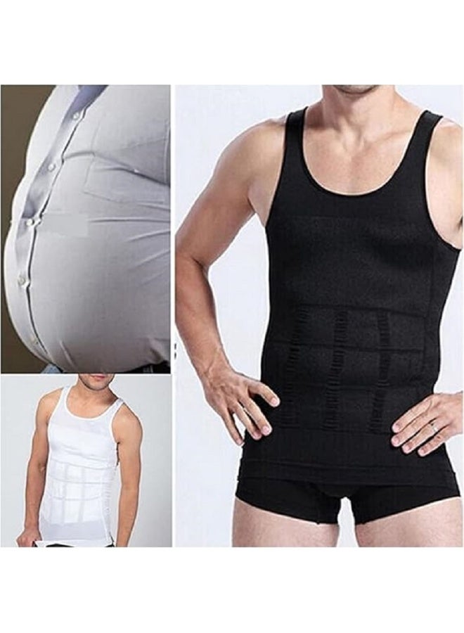 NAKXUS Mens Slimming Body Shaper Vest Shirt Mens Athletic Compression Shirt Slimming Body Shaper Tank Top Abs Abdomen Slim Vest Undershirt image 3