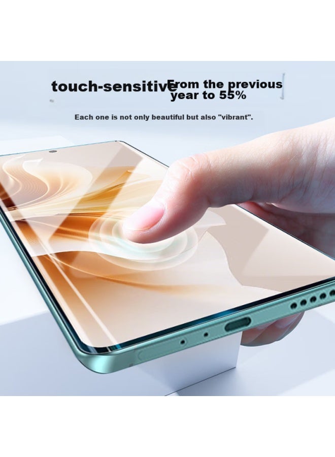 KOOLIFE حماية شاشة زجاجية مقساة من Koolife لهاتف Oppo Reno 11، فيلم زجاجي منحني بتغطية كاملة، فيلم واقي فائق النحافة HD مضاد للغبار ومضاد للسقوط ومضاد لبصمات الأصابع - Image 2