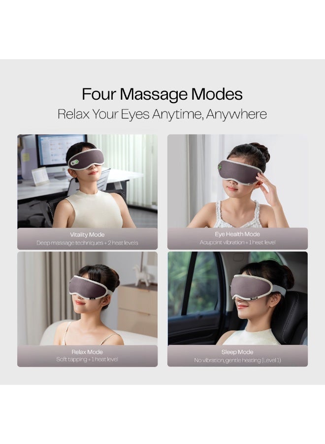 Rotai EY200 Eye Massager – Eye Massager with Heat, Acupoint Vibration, 10 Massage Nodes, No Nose Pressure, 115g Foldable Design, 4 Modes, Rechargeable for Eye Fatigue Relief - Image 4
