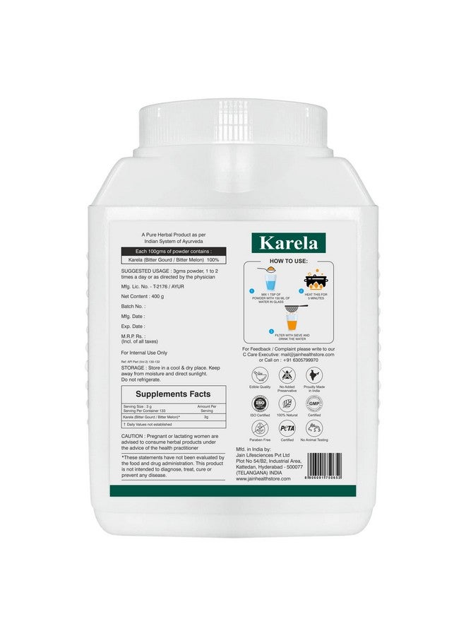 Jain Karela (Momordica Charantia/Bitter Gourd) Powder - 400 g - Image 2