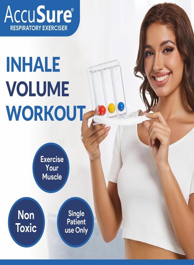 AccuSure 3 Ball Spirometer | Lung Exerciser | Respiratory Exerciser | Breathing Exercise | Respirometer | Breath Measurement System | Deep Breathing Lung Exerciser | Washable, Hygienic & Detachable - Image 5
