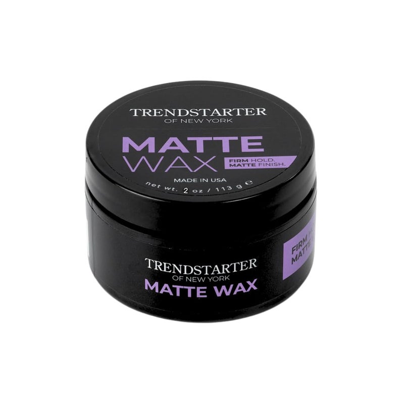 TRENDSTARTER - Men's Firm Hold Travel-Size Pomade (2oz) - Matte Finish, Water-Based, Flake-Free Styling Wax for All Hair Types - Image 1