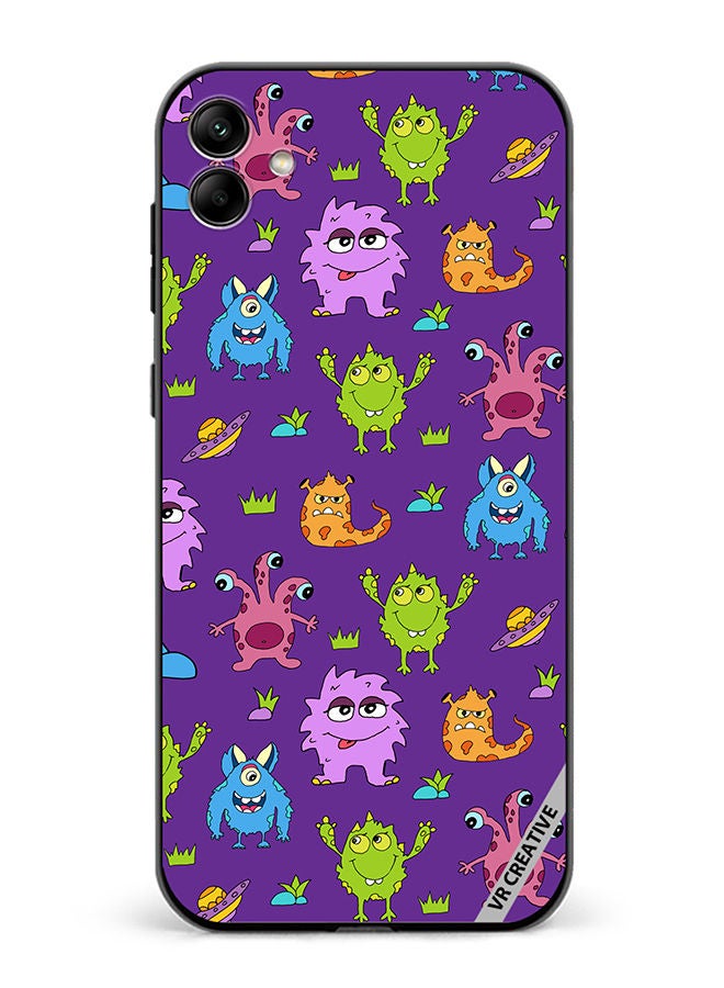 VR CREATIVE Protective Case Cover For Samsung Galaxy A04 Monsters Cartoon Design Multicolour - Image 1