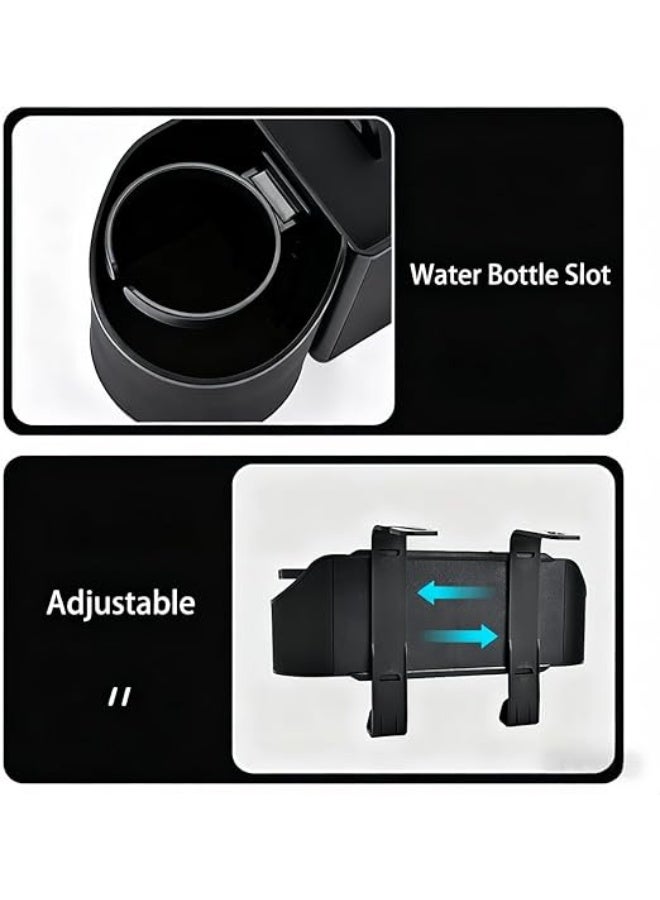 YelaJoy Back Seat Car Organizer, 4-in-1 Multifunctional Storage Box with Cup Holder & Tissue Dispenser, Holds Phone, Snacks, Purse for SUV Minivan Travel, Black, 1-Pack (Black) - Image 3
